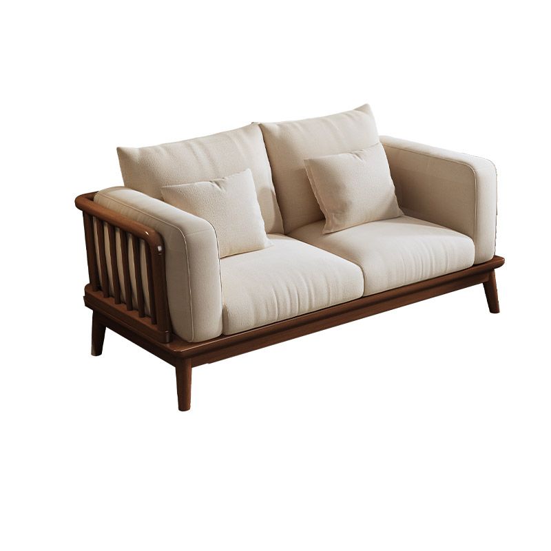 35.4" H Contemporary Cotton Blend Square Arm Sofa for Living Room