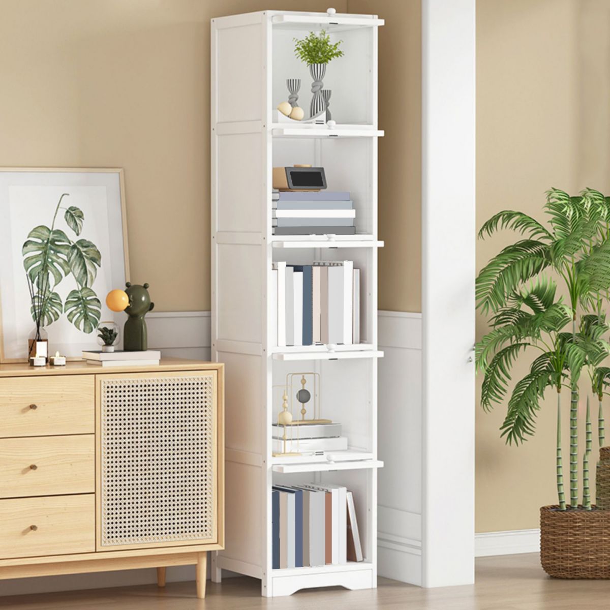 Modern Rectangle Accent Cabinet Rectangle Wood Cabinet with Doors