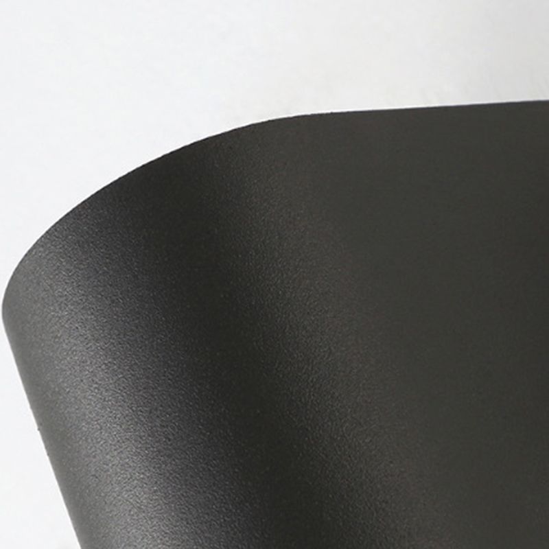 Single Contemporary Black Wall Mounted Sconce Metallic LED Wall Light