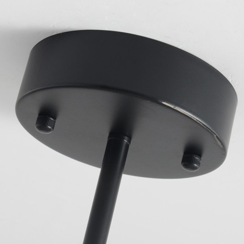 Multi Light Cylindrical Branch Hanging Lights Modern Style Metal Hanging Lighting in Black