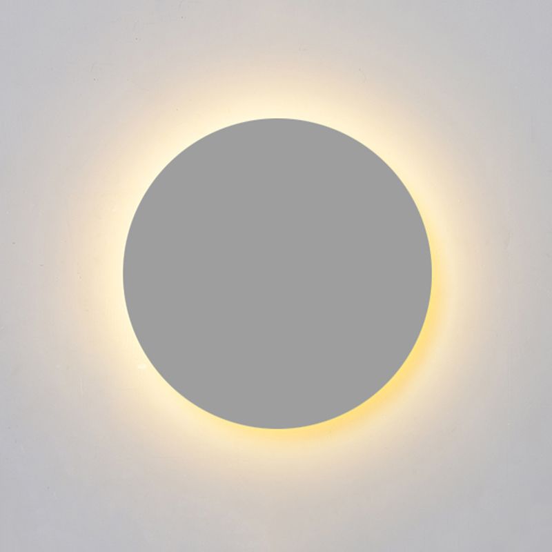 LED Metal Modern Wall Sconce Circular Shape Wall Light with Acrylic Shade for Bedroom