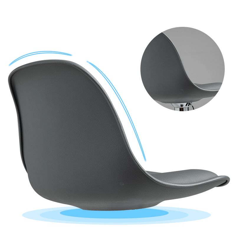 Contemporary Metal Dining Kitchen Room Armless Stool Adjustable Height Barstool