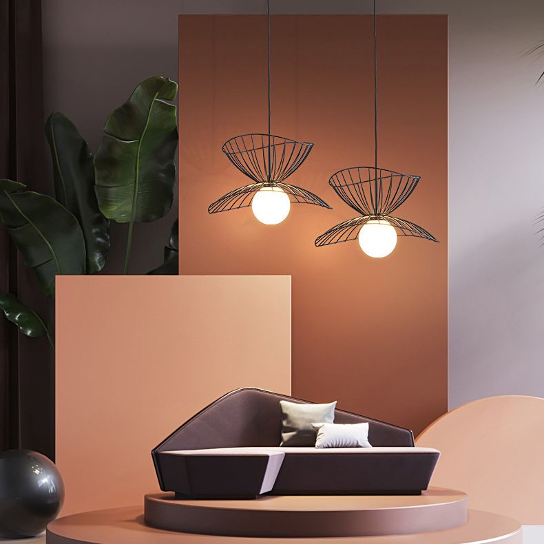 Iron Iron Contemporary sospeso a sospensione Light 1 ciondolo a 1 luce per sala da pranzo