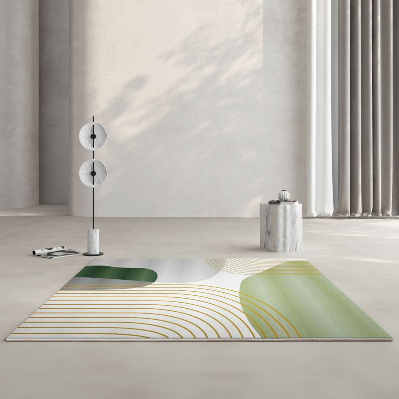 Modern Polyester Carpet Trendy Zebra Pattern Carpet Non-Slip Area Rug for Living Room