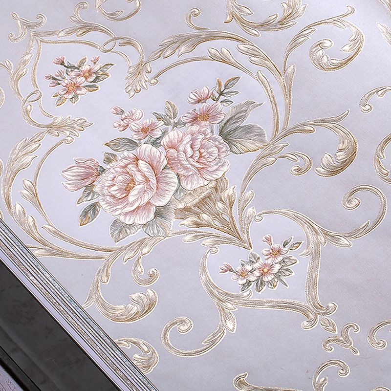 Soft-Color Peonies Wallpaper Flower Countryside Moisture Resistant Wall Art for Home