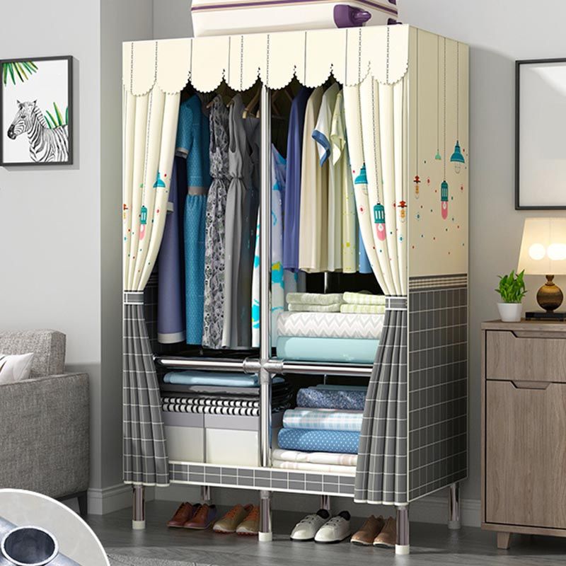 Contemporary Wardrobe Armoire Metal Wardrobe Closet for Bedroom