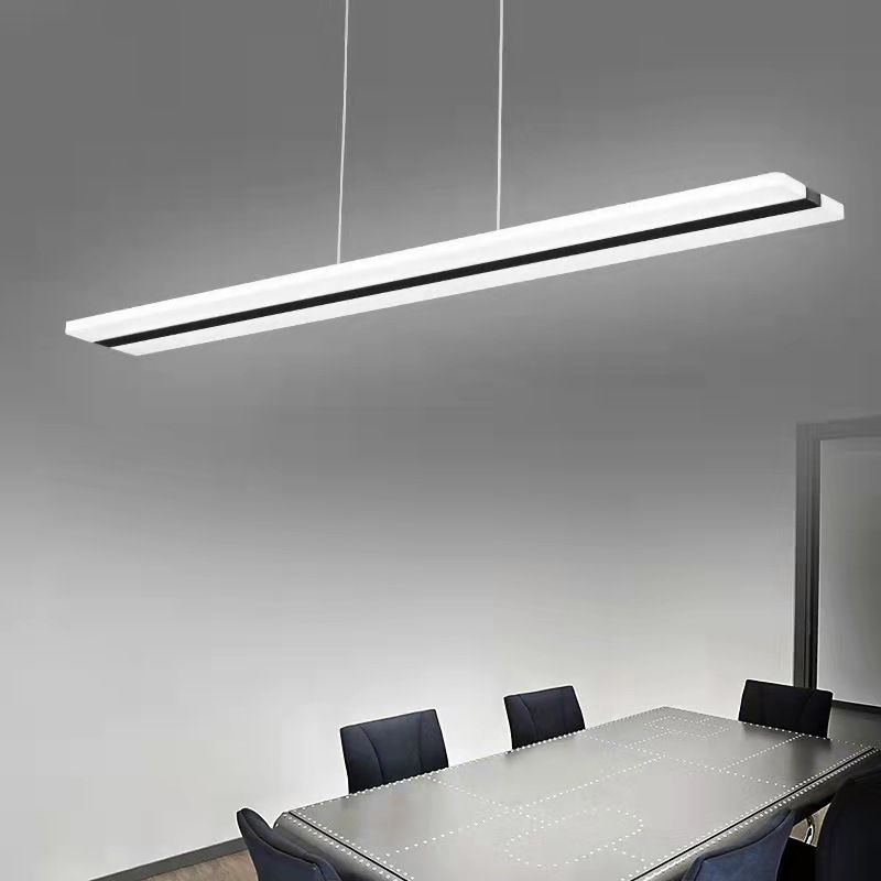 Long Strip LED Island Light moderniste suspendu suspendu pour le salon salle à manger salon