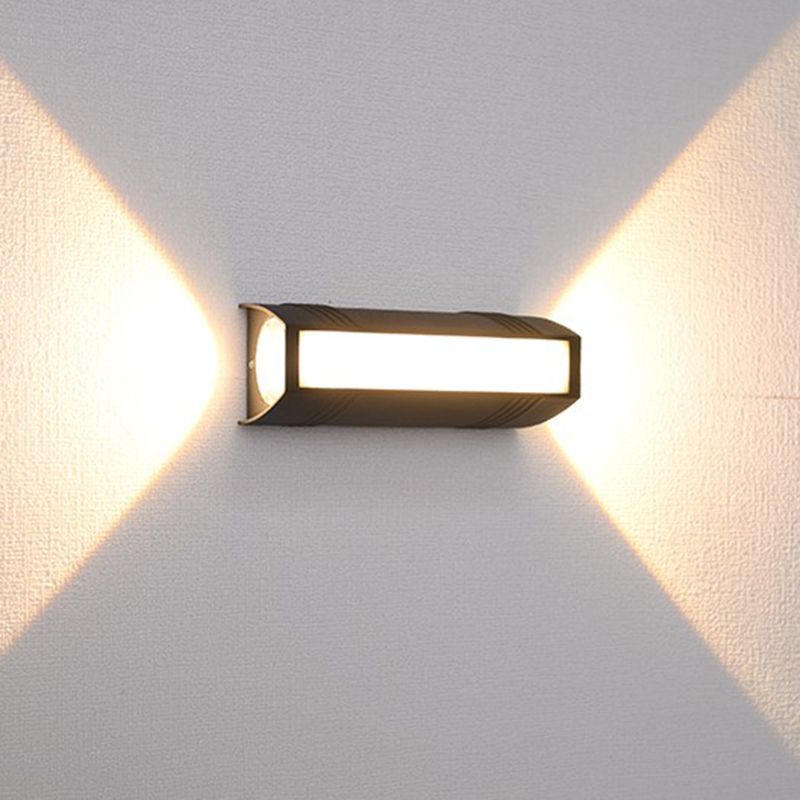 Modern Style Rectangular LED Wall Lamps Metal 3-Light Wall Lighting Ideas