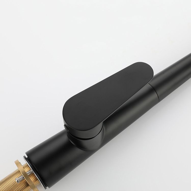 Modern Retractable Kitchen Faucet Stainless Steel Single Handle High Arc Kitchen Faucet