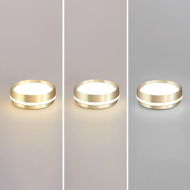 Gouden ronde inbouwlamp moderne stijl metalen LED inbouwverlichting voor slaapkamer