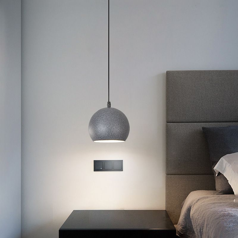 Géométrique Small Pendant Lightture Metal 1 Bulbe Nordic Hanging Light pour le chevet