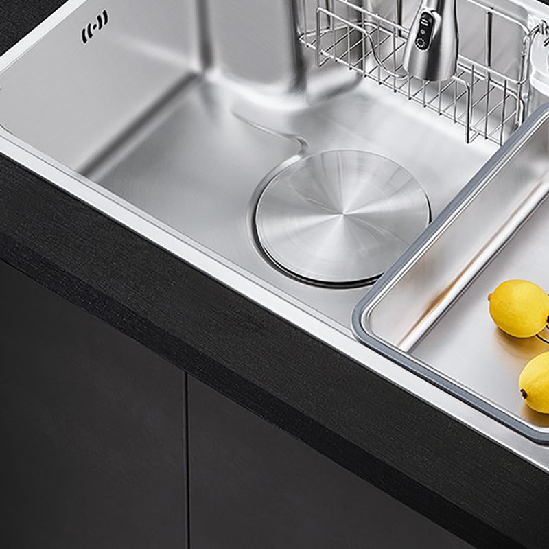Classic Stainless Steel Sink Overflow Hole Kitchen Sink with Faucet