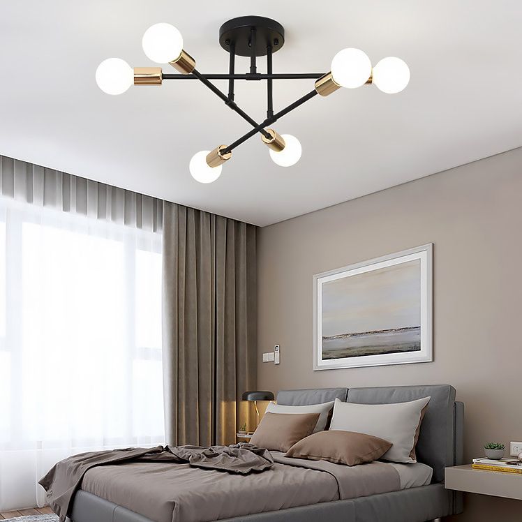 Plafonnier géométrique semi-encastré, plafonnier semi-encastré contemporain