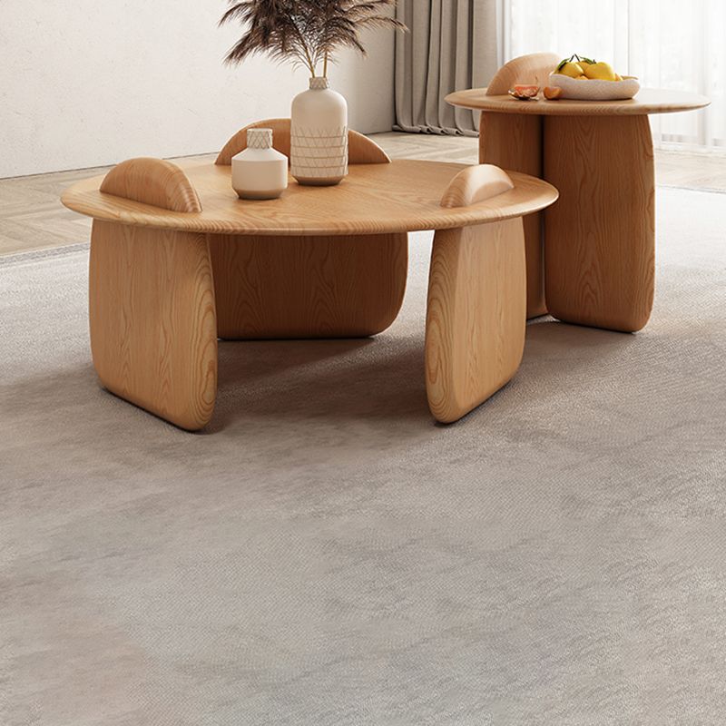 Contemporary Solid Wood Coffee Table Light Wood Coffee Cocktail Table