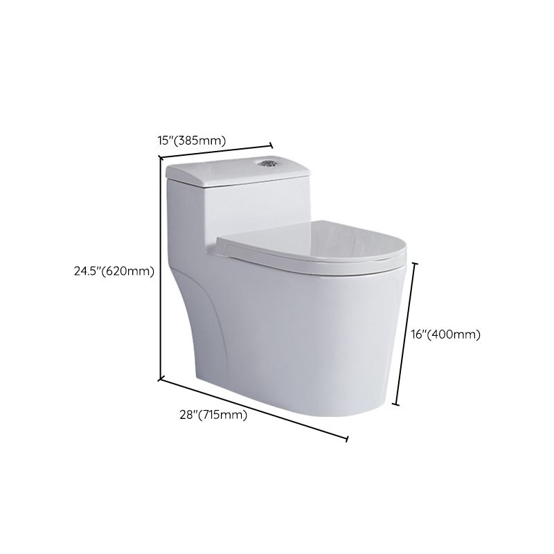 Modern Siphon Jet Toilet Floor Mount Flush Toilet with Toilet Seat
