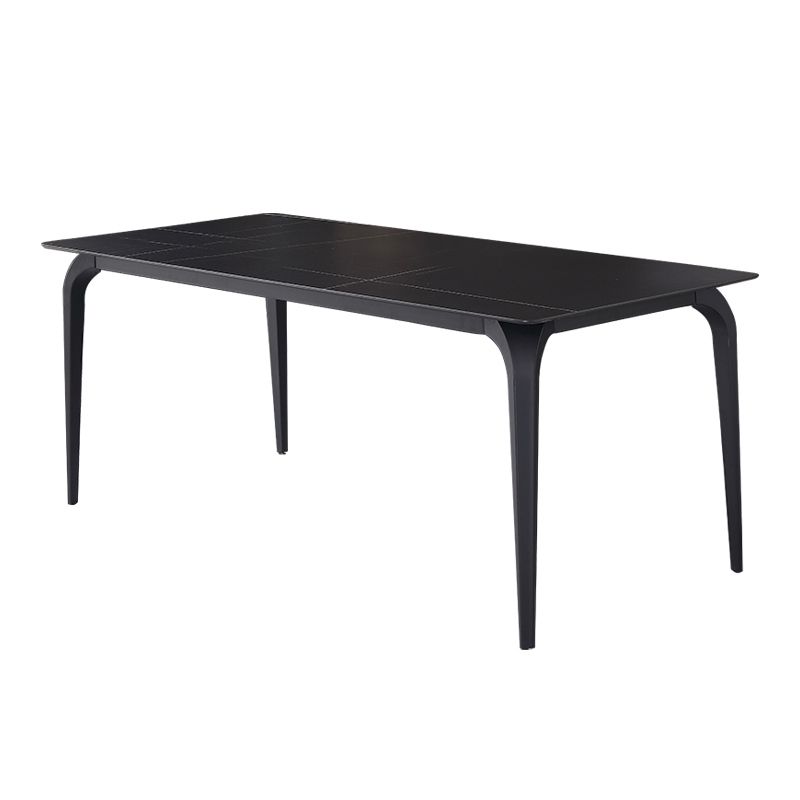 Rectangle 4 Legs Industrial Table Sintered Stone Fixed Table for Kitchen