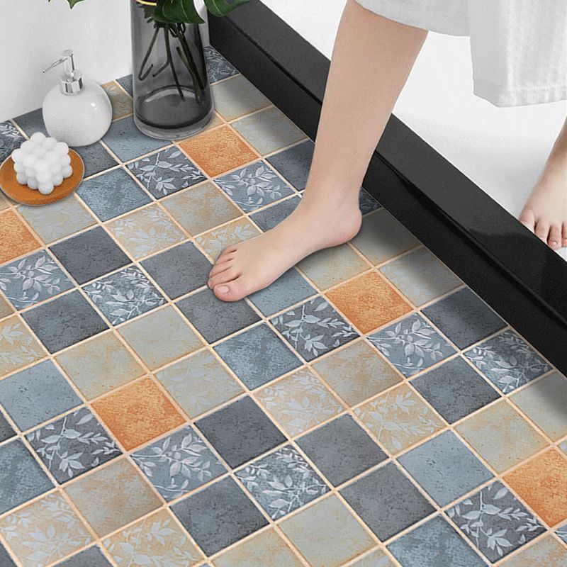 Modern Vinyl Floor Planks Lattice Pattern Peel and Stick Vinyl Plank Flooring