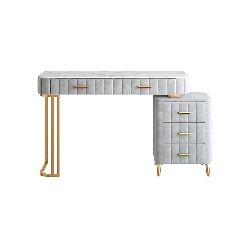 Modern Vanity Dressing Table Slate Top Vanity Makeup Table Set
