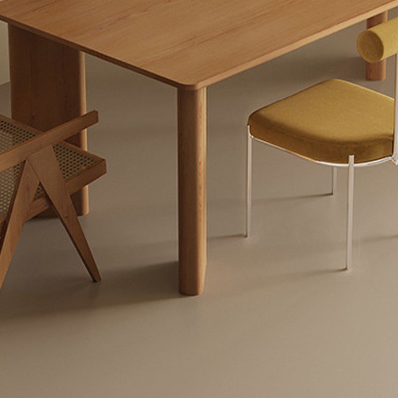 Modern Simple Solid Wood Table for Restaurant Rectangle Table with 4 Legs