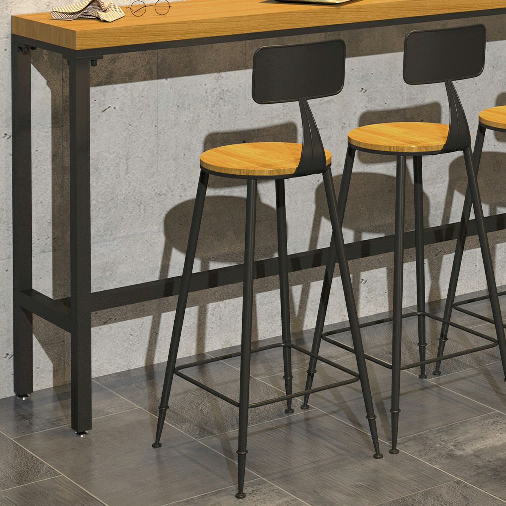 Industrial Style 1/6/11 Pieces Bar Table Set Rectangle Pine Wood Counter Table with Stools