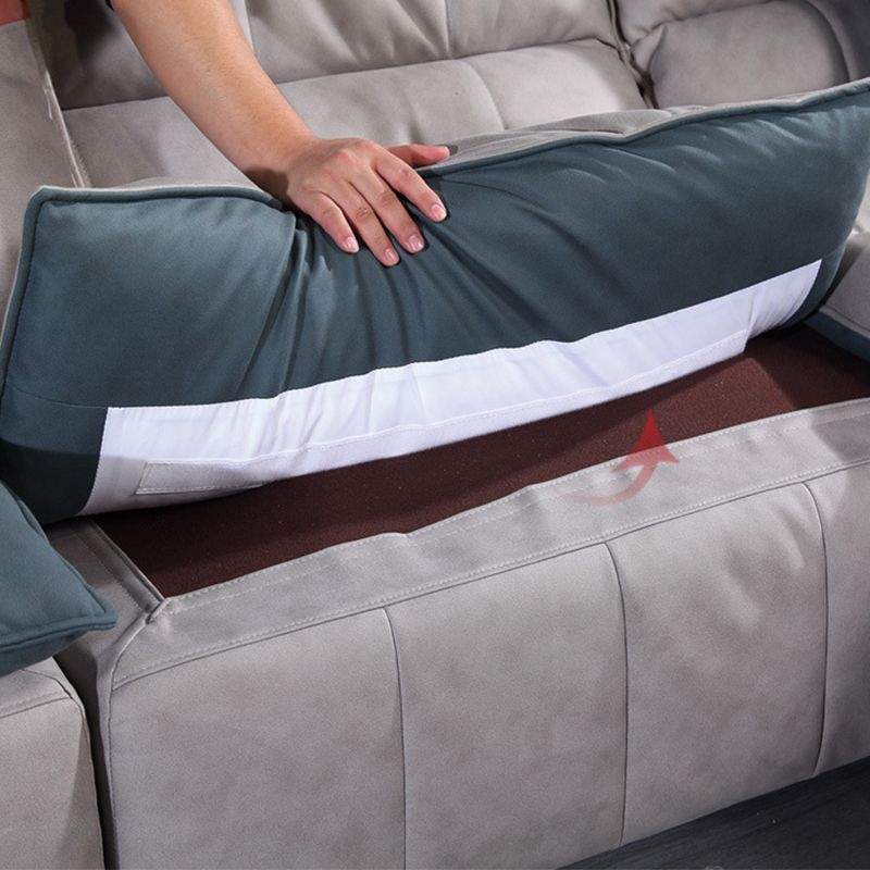 Scandinavian Gray 3/4-seat Sectional Pillow Top Arm Sectional Sofa