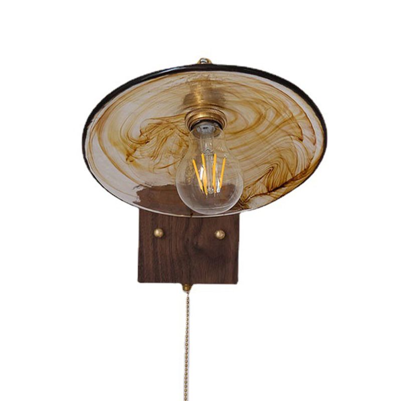 Contemporary Wall Sconce Armed Sconce Lighting with Glass for Bedroom