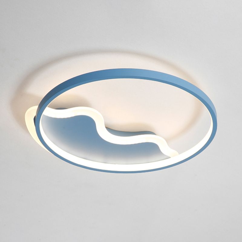 Nordic Style Mountain Flush Ceiling Light Acrylic Ceiling Lamp for Living Room Foyer