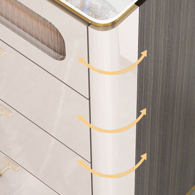 Glam Storage Chest Dresser Stone Storage Chest with 3/4/5 Drawers