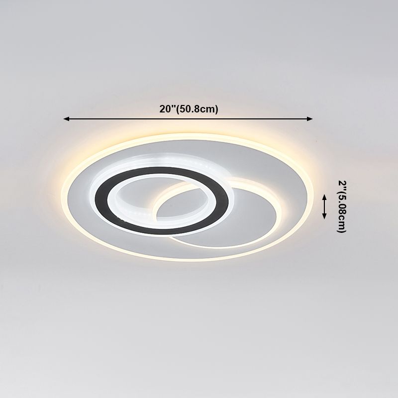 Plafonnier LED en forme de géométrie, moderne, en fer, 3 lumières, montage encastré, pour chambre à coucher