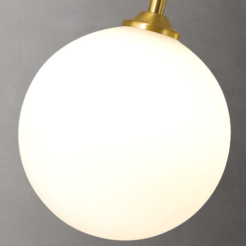 Luz colgante de múltiples cabezas múltiples de estilo de isla de estilo posmoderno con sombra de vidrio para mesa de comedor