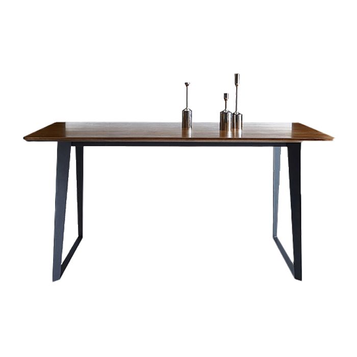Mesa de forma rectangular marrón industrial Mesa de comedor estándar de madera para cocina
