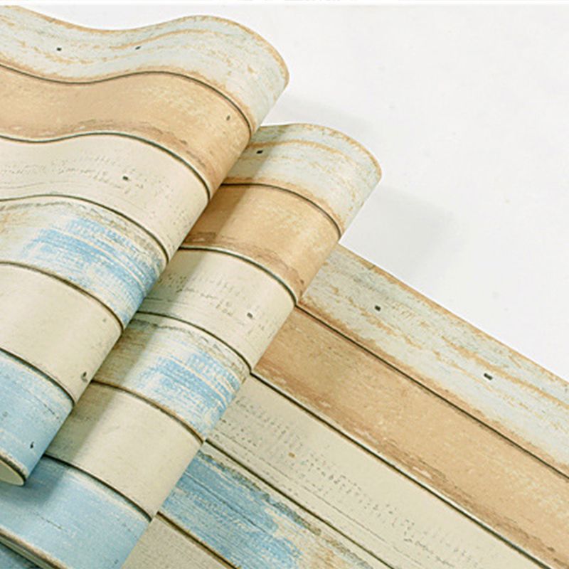 Non-Pasted 57.1 sq ft. Mediterranean Vertical Stripe Wallpaper for Hotel and Coffee Shop