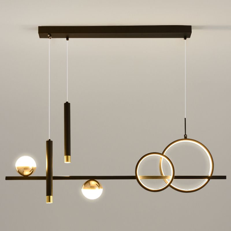 Modern Straight Bars Island Chandelier Lights Metal Island Lighting