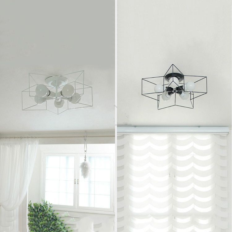 Metal Star Ceiling Light Fixture Minimalist Aisle Ceiling Mount Light Fixture