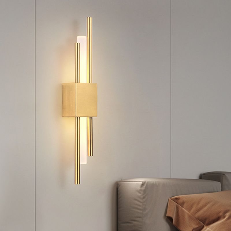 Contemporary Geometric Wall Lamp Metal Wall Light Fixture for Living Room