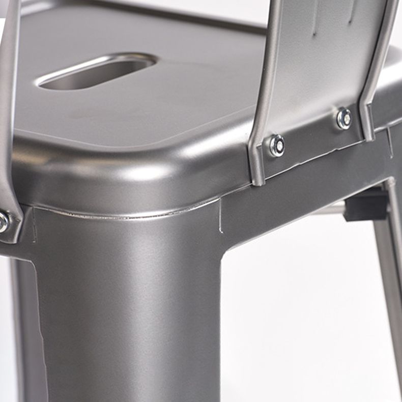 Modern Style Full Back Bar-stool Square Counter Bar Stool with Metal Legs