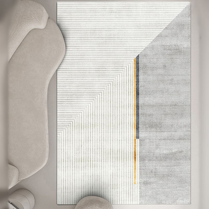 Geometric Pattern Rug Rectangle Shape Stain Resistant Shape Rug for Home Decor