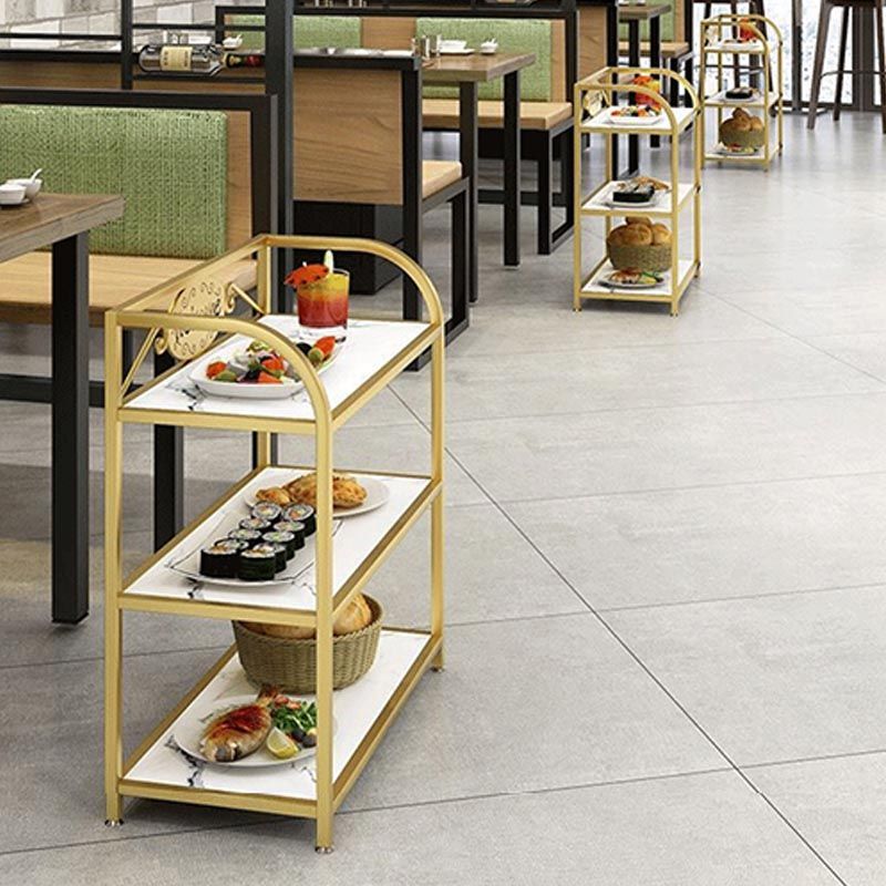 23.62"W Contemporary Metal Prep Table Rolling Prep Table for Dining Room