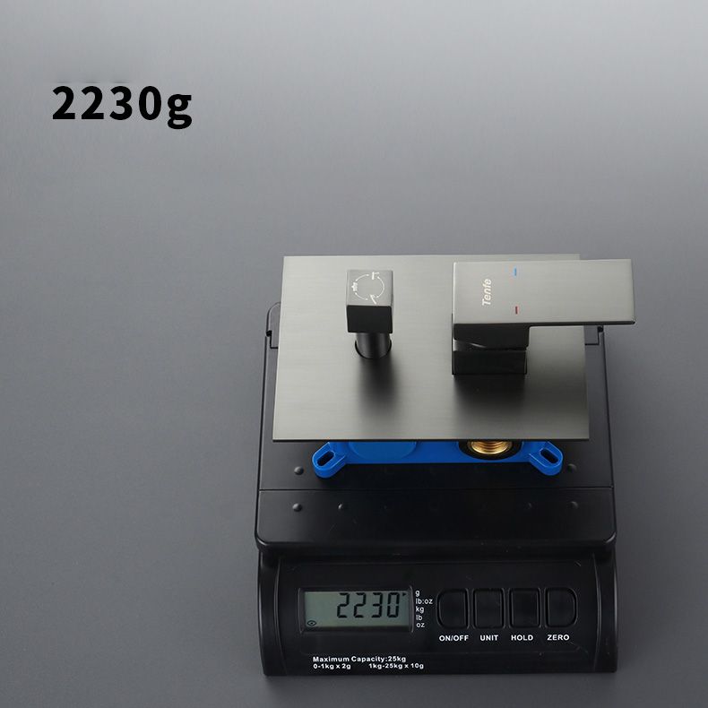 Modern Style Shower System Copper Rectangle Ceiling Mounted Shower System