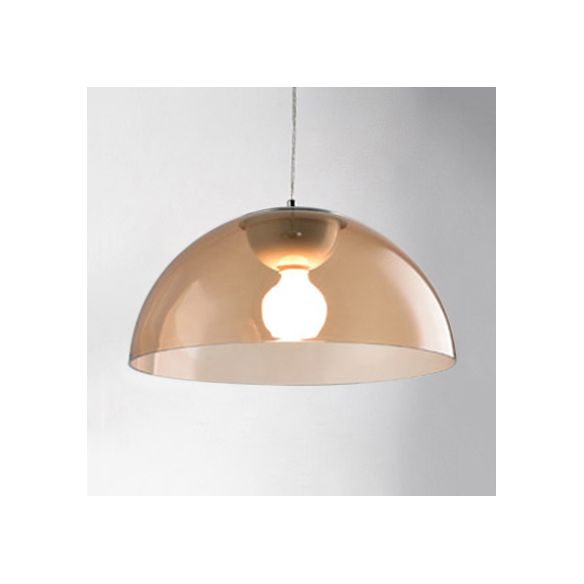 Nordic 1 Light Suspension Pendant with Acrylic Shade Red/Black/White Dome Ceiling Pendant Light