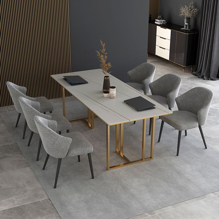 Sintered Stone Home Writing Table Industrial Fixed Meeting Table