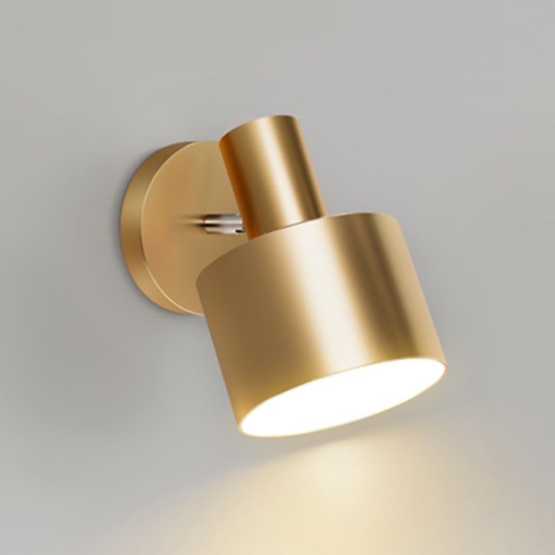 Polished Finish Single Modern Wall Mounted Sconce Metal LED Wall Light