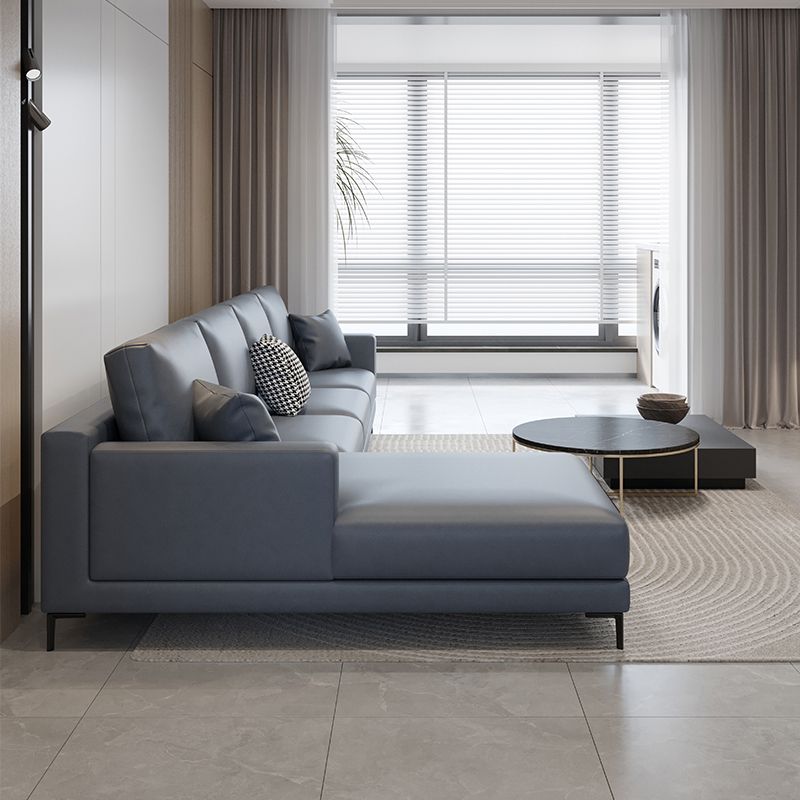 124.02"D x 62.99"W x 35.43"H Fabric Cushions Square Arm Sofa