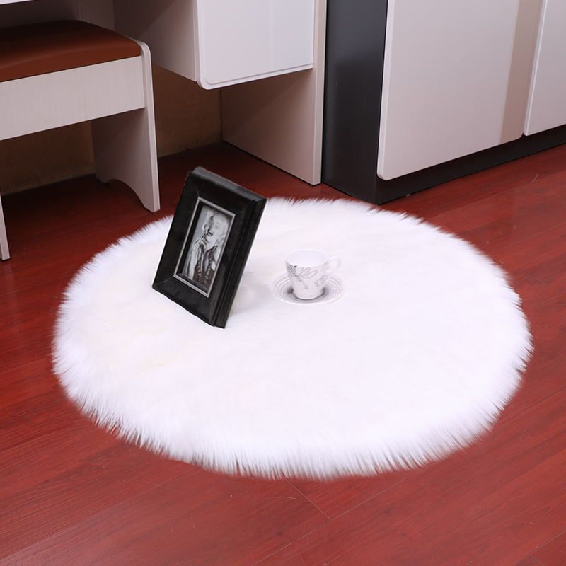 Chapage de couleur de couleur unis en peluche moderne blanc
