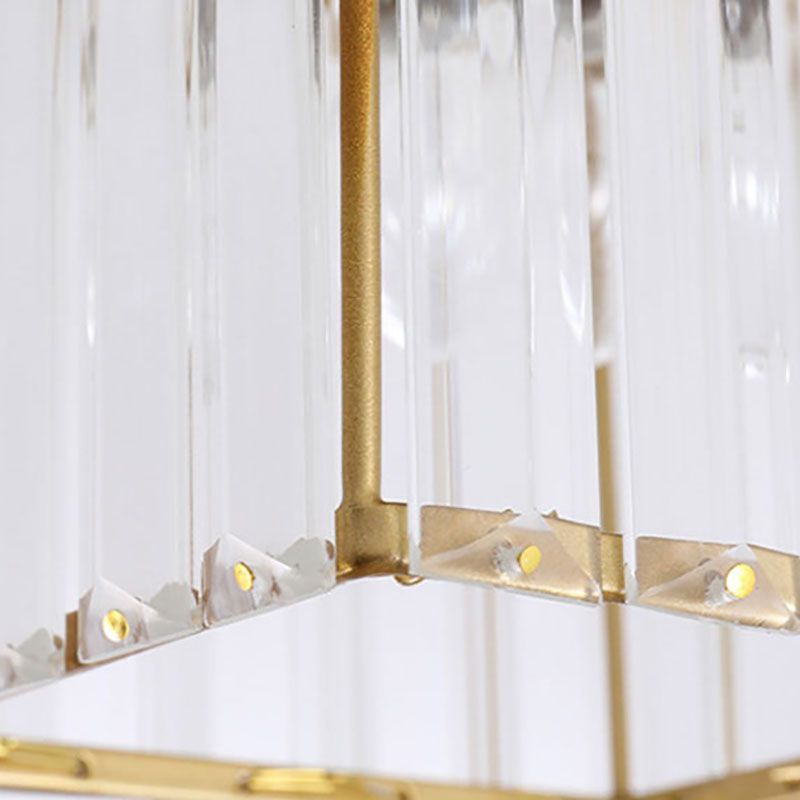 Metal Geometric Ceiling Light in Modern Luxury Style Crystal 1-Light Ceiling Fixture