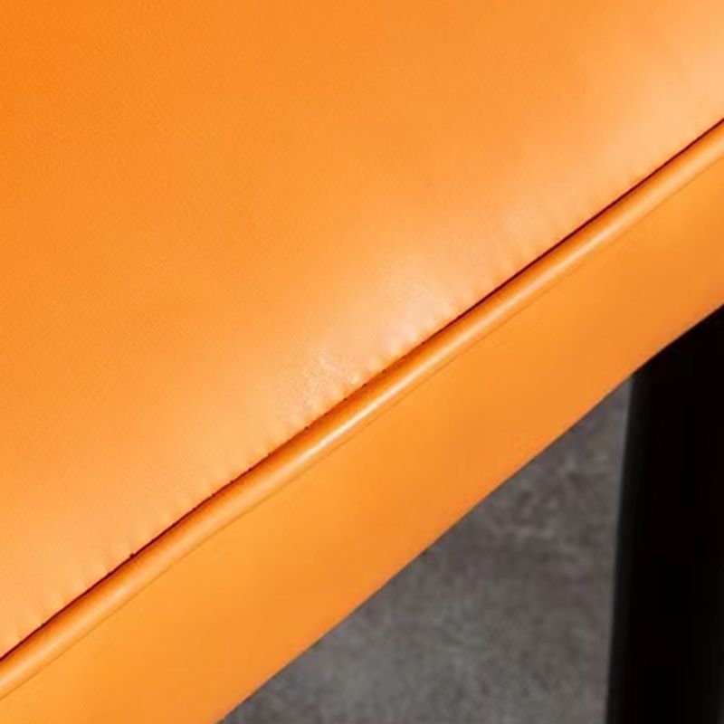 Contemporary Faux Leather Dining Chairs Parsons Armless Dining Chairs