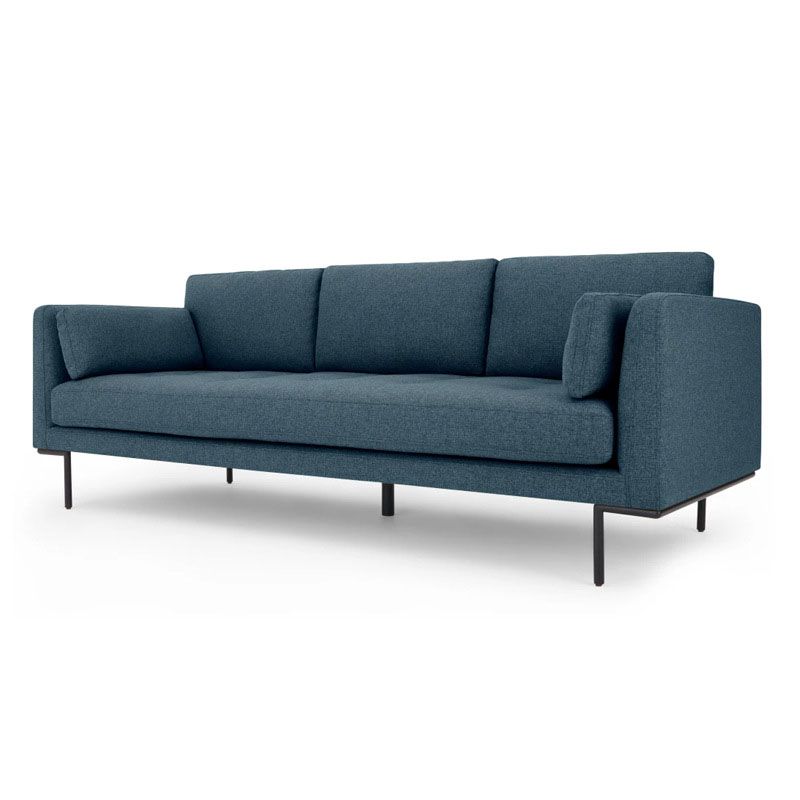 Linen 3-seater Sofa with Square Arm 82.68" Long * 34.65" Wide