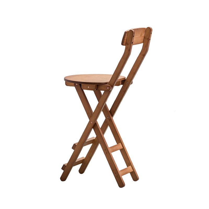 Contemporary Dining Stools Low Back Folding Bar Stools with Footrest