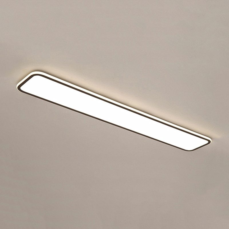 Metal Square Flush Ceiling Light Modern 1 Light Flush Ceiling Light Fixtures in White