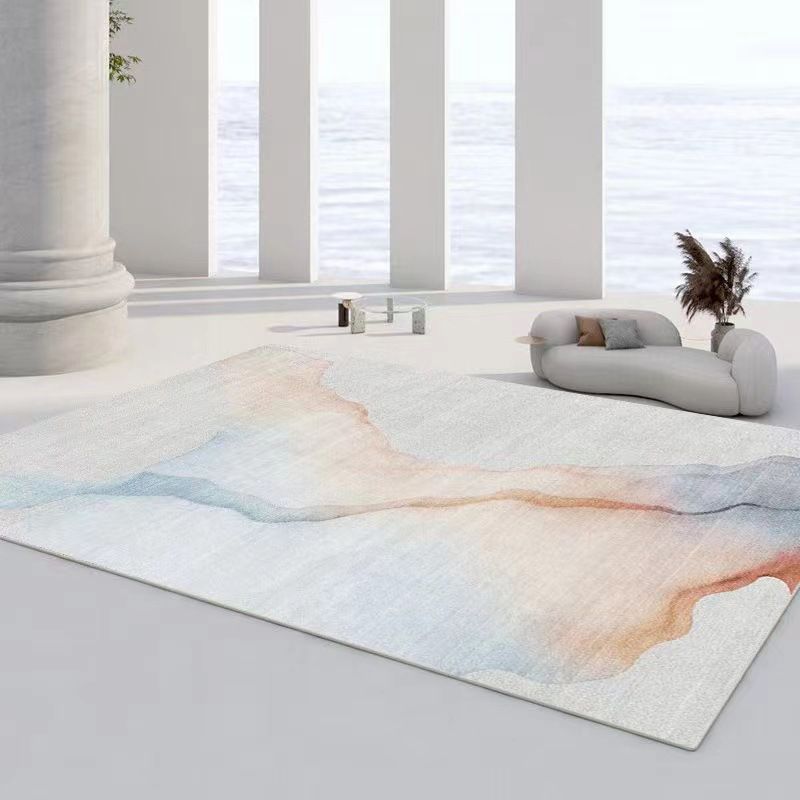 Brown Graphic Rug Polyester Casual Rug Non-Slip Backing Rug for Drawing Room